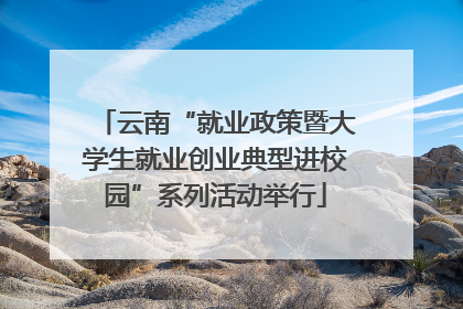 云南“就业政策暨大学生就业创业典型进校园”系列活动举行